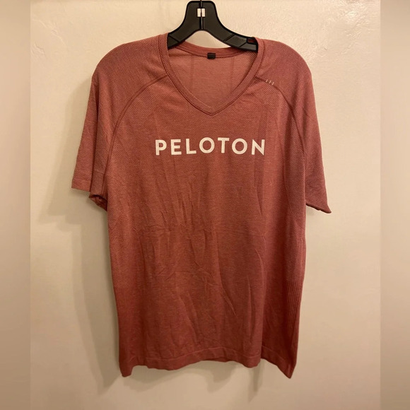 Lululemon x Peloton Short Sleeve Shirt Cherry Red Size Large - Picture 2 of 5